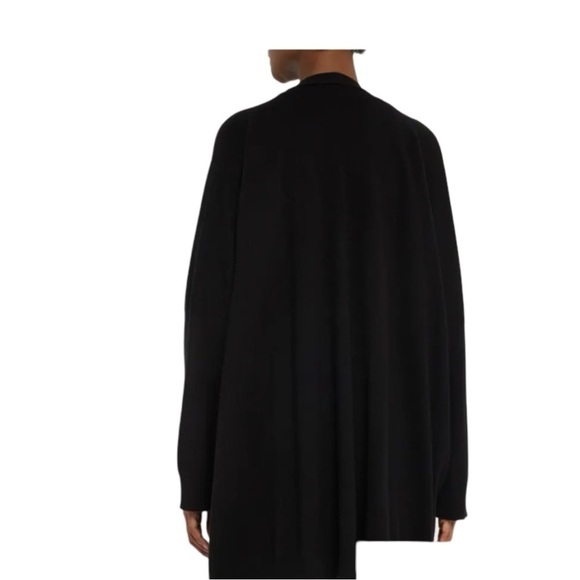 ESKANDAR Wide V-Neck Button Dark Brown Cardigan - Picture 7 of 12